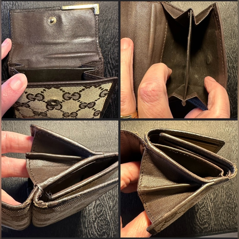 Gucci GG Canvas Trifold Wallet 💎 - Picture 2 of 12